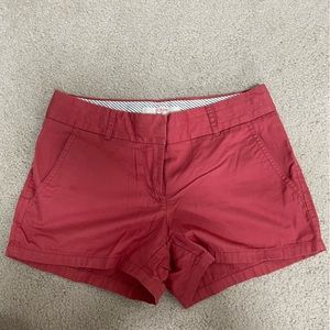 J. Crew red chino shorts